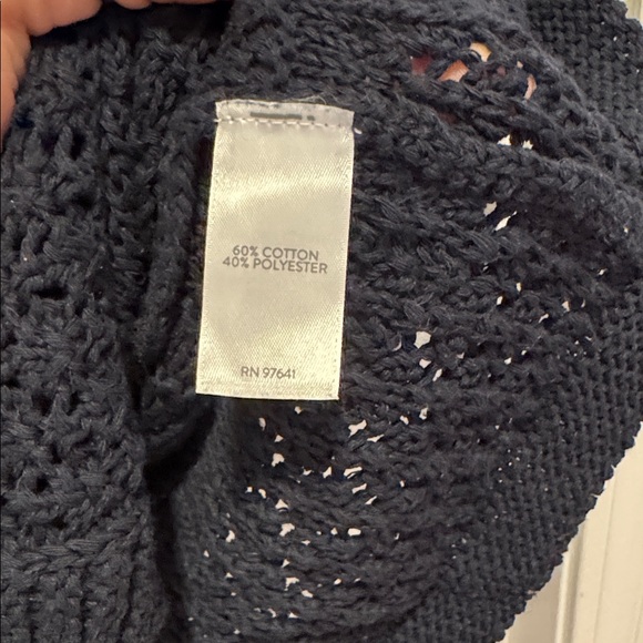 🌿J. Jill XL Navy Open Knit Cardigan - Picture 4 of 9